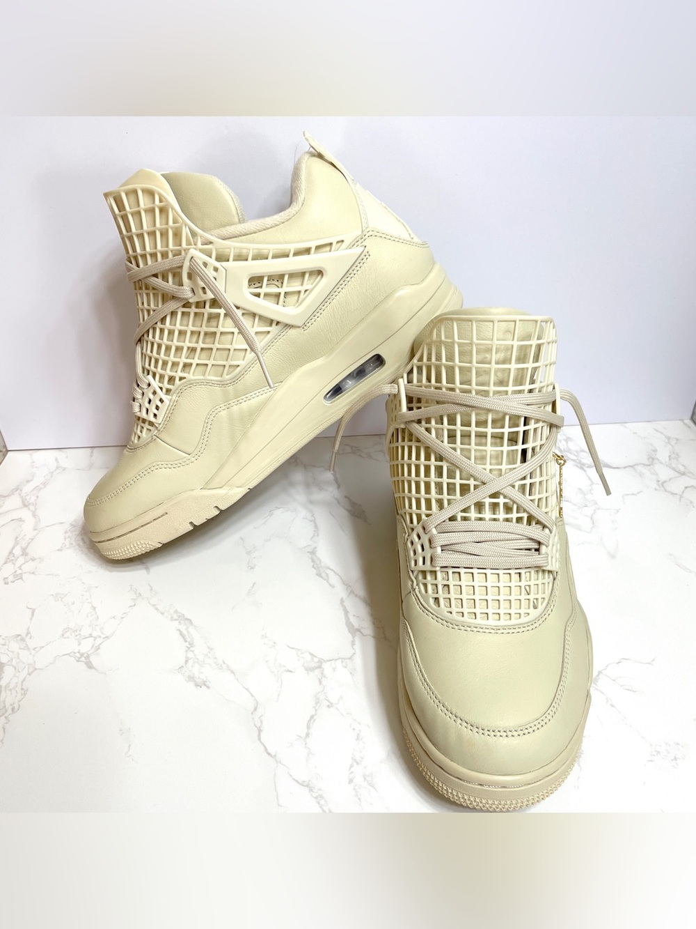 Air Jordan 4 Net Rattan Beige Shoes Women's Size 11 / Men's Size 9.5 FN7251-200